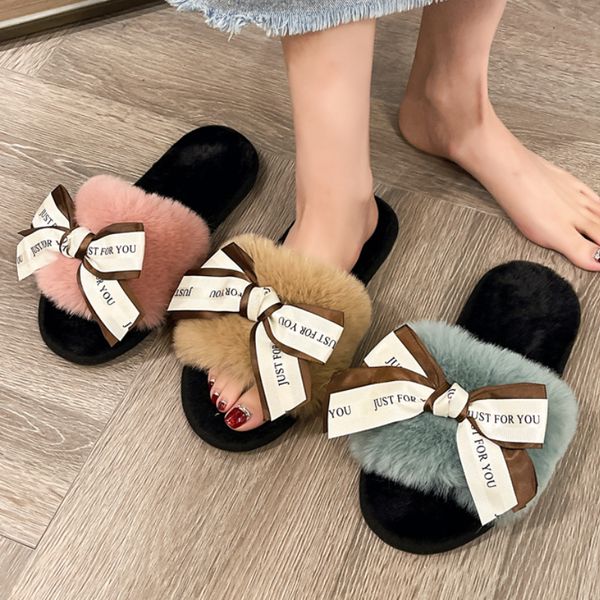 slippers winter ladies fashion plush slippers colorblock elegant bow warm open toe flat cotton slippers zapatos mujer shoes for women 221125, Black
slippers winter ladies fashion plush slippers colorblock elegant bow warm open toe flat cotton slippers zapatos mujer shoes for women 221125, Black