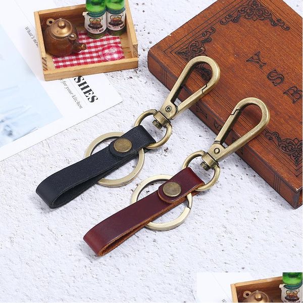 key rings leather keychain retro bronze bussiness car key ring holders for women men fashion jewelry gift drop delivery dhuey, Slivery;golden
key rings leather keychain retro bronze bussiness car key ring holders for women men fashion jewelry gift drop delivery dhuey, Slivery;golden