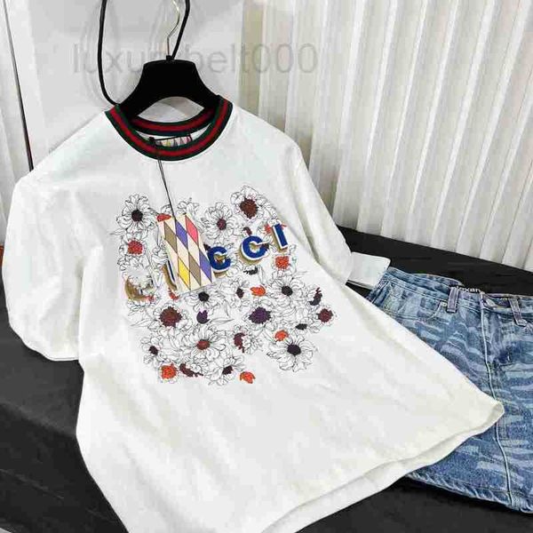 women's t-shirt designer mini high edition g limited valentine's day flower knock collar round neck short sleeve half t-shirt high, White
women's t-shirt designer mini high edition g limited valentine's day flower knock collar round neck short sleeve half t-shirt high, White