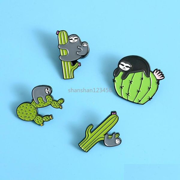 pins brooches slow bradypod sloth play cactus brooch pins enamel animal lapel pin for women men dress co fashion jewelry drop de dhu18, Gray
pins brooches slow bradypod sloth play cactus brooch pins enamel animal lapel pin for women men dress co fashion jewelry drop de dhu18, Gray