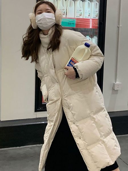 women's down parkas autumn winter long parkas women korean fashion women's coat thicken warm white outerwear solid female zipper d, Black
women's down parkas autumn winter long parkas women korean fashion women's coat thicken warm white outerwear solid female zipper d, Black
