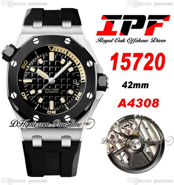 ipf 1572 diver a4308 automatic mens watch 42mm steel case black textured dial stick markers rubber strap super edition watches puretime a1, Slivery;brown
ipf 1572 diver a4308 automatic mens watch 42mm steel case black textured dial stick markers rubber strap super edition watches puretime a1, Slivery;brown