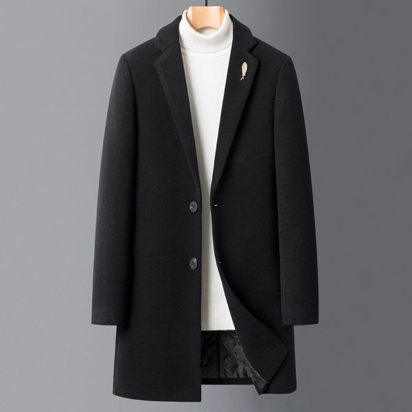 men's wool blends woolen coat men's medium long cotton jacket windbreaker woolen wool coat highend casual men's wear winter c, Black
men's wool blends woolen coat men's medium long cotton jacket windbreaker woolen wool coat highend casual men's wear winter c, Black