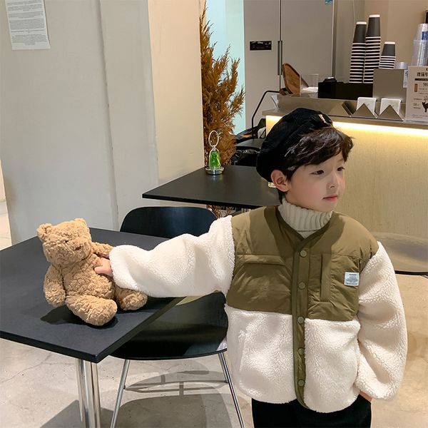 down coat children's winter clothing korean version boys' warm and thickened jacket with splicing outerwear 1073 221125, Blue;gray
down coat children's winter clothing korean version boys' warm and thickened jacket with splicing outerwear 1073 221125, Blue;gray