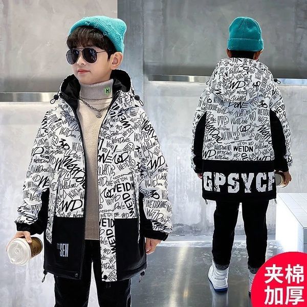 down coat kids clothing for boys cotton coats winter fashion warm thickened snowsuit teens letter print down jacket hooded 414 y 221125, Blue;gray
down coat kids clothing for boys cotton coats winter fashion warm thickened snowsuit teens letter print down jacket hooded 414 y 221125, Blue;gray