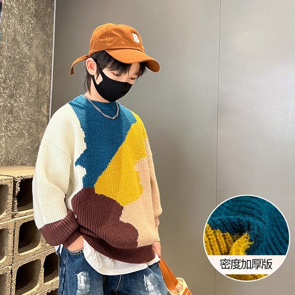 cardigan boys colorful sweatshirt thick warm knitted korean fashion autumn winter children's clothing round neck pullover 414 y 221125, Blue
cardigan boys colorful sweatshirt thick warm knitted korean fashion autumn winter children's clothing round neck pullover 414 y 221125, Blue