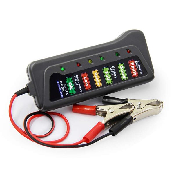 12v auto digital battery diagnostic tool multiple functions tester alternator 6 led light for improving driving safety
12v auto digital battery diagnostic tool multiple functions tester alternator 6 led light for improving driving safety