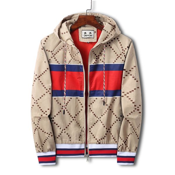 mens jackets thin windbreaker zip hooded stripe outerwear quality hip hop designer coats armband fashion spring and autumn parkas size m-3xl, Black;brown
mens jackets thin windbreaker zip hooded stripe outerwear quality hip hop designer coats armband fashion spring and autumn parkas size m-3xl, Black;brown