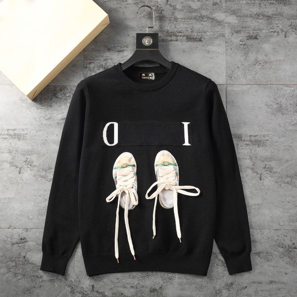 duyou round-neck sweater knitted sweater men gothic letter print pullover harajuku cotton sweaters for women 84535, White;black
duyou round-neck sweater knitted sweater men gothic letter print pullover harajuku cotton sweaters for women 84535, White;black