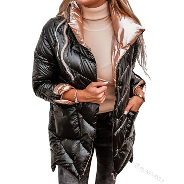 women's down parkas mandylandy fashion glossy down parka outwear female winter waisted thick warm coats women's down cotton jacket, Black
women's down parkas mandylandy fashion glossy down parka outwear female winter waisted thick warm coats women's down cotton jacket, Black