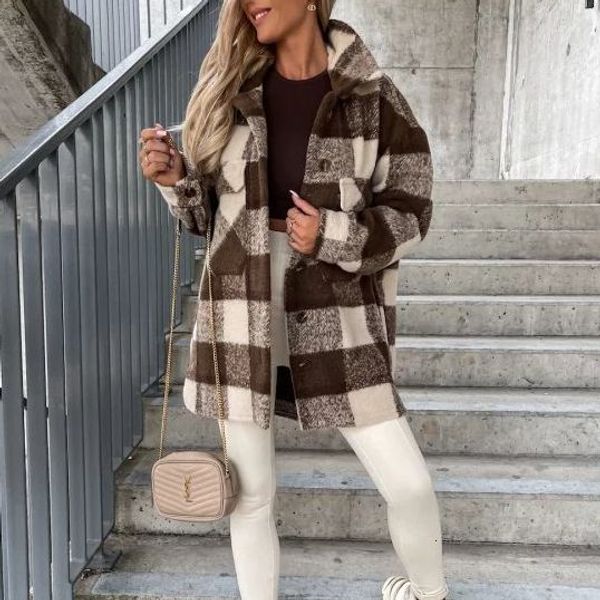women's wool blends autumn wool blend women's coat plaid trench midi jacket pocket fashion coats female autumn elegant ladies oute, Black
women's wool blends autumn wool blend women's coat plaid trench midi jacket pocket fashion coats female autumn elegant ladies oute, Black