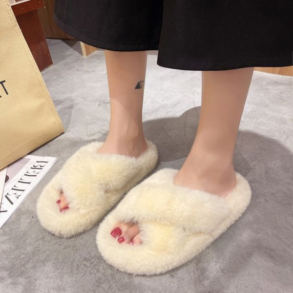 slippers autumn and winter korean version allmatch flat bottom cross fashion plush thick bottom women's slippers zapatos mujer 221125, Black
slippers autumn and winter korean version allmatch flat bottom cross fashion plush thick bottom women's slippers zapatos mujer 221125, Black