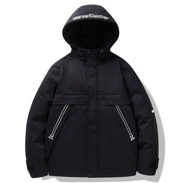 men's down parkas jacket for man winter short hooded fashion couples thickening warm outdoor breathable windproof waterproof down jacke, Black
men's down parkas jacket for man winter short hooded fashion couples thickening warm outdoor breathable windproof waterproof down jacke, Black