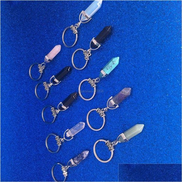 keychains lanyards fashion chakra hexagon prism natural stone keychain key ring handbag hangs jewelry gift drop delivery accessorie dhiji, Silver
keychains lanyards fashion chakra hexagon prism natural stone keychain key ring handbag hangs jewelry gift drop delivery accessorie dhiji, Silver