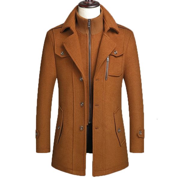 men's wool blends mens clothing trench coat winter autumn and winter mid length warm trend men's wool coat 221125, Black
men's wool blends mens clothing trench coat winter autumn and winter mid length warm trend men's wool coat 221125, Black