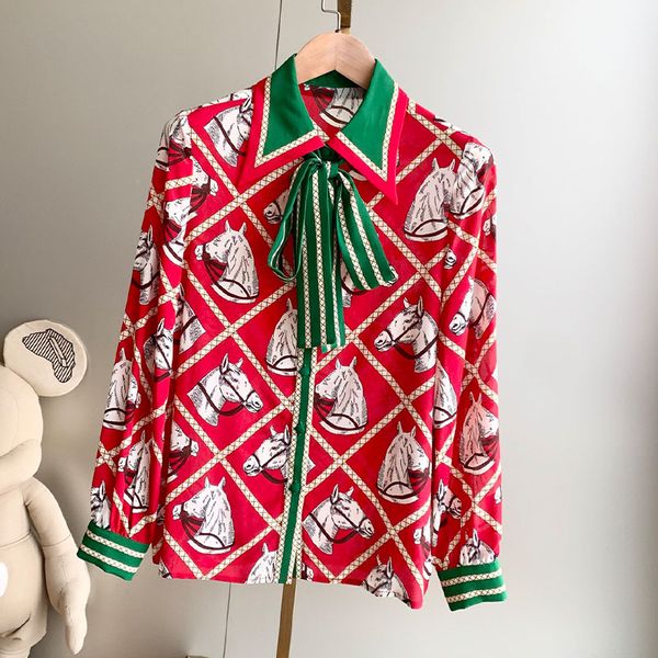 versatile shirt early spring new geometric shape with bow tie contrast print temperament casual fashion long sleeve two colors, White
versatile shirt early spring new geometric shape with bow tie contrast print temperament casual fashion long sleeve two colors, White