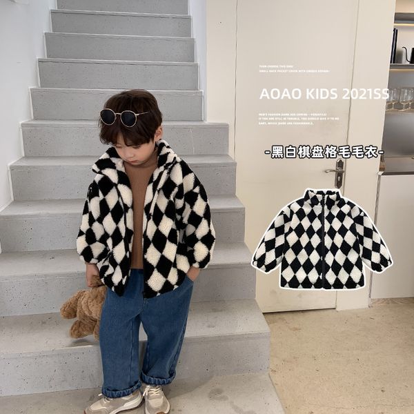 jackets children's winter clothes boy's plaid plush coat korean casual outerwear 1027 221125, Blue;gray
jackets children's winter clothes boy's plaid plush coat korean casual outerwear 1027 221125, Blue;gray