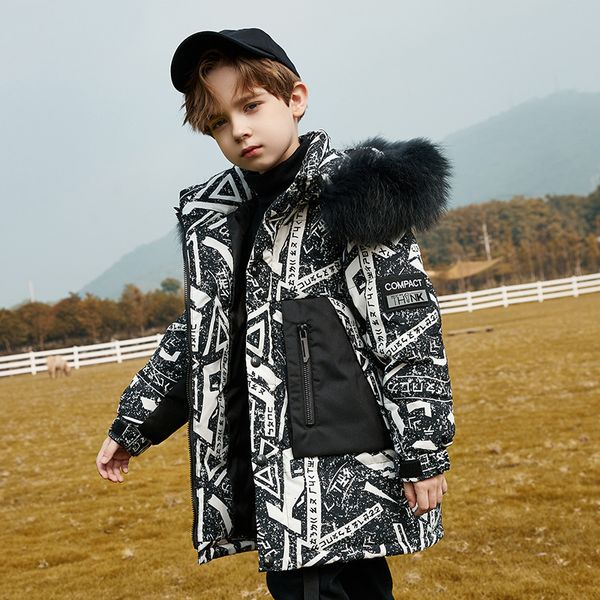 down coat children's clothing fashion down jacket winter print hooded cotton coat boys clothes midlength big fur collar snowsuit 412 yr, Blue;gray
down coat children's clothing fashion down jacket winter print hooded cotton coat boys clothes midlength big fur collar snowsuit 412 yr, Blue;gray