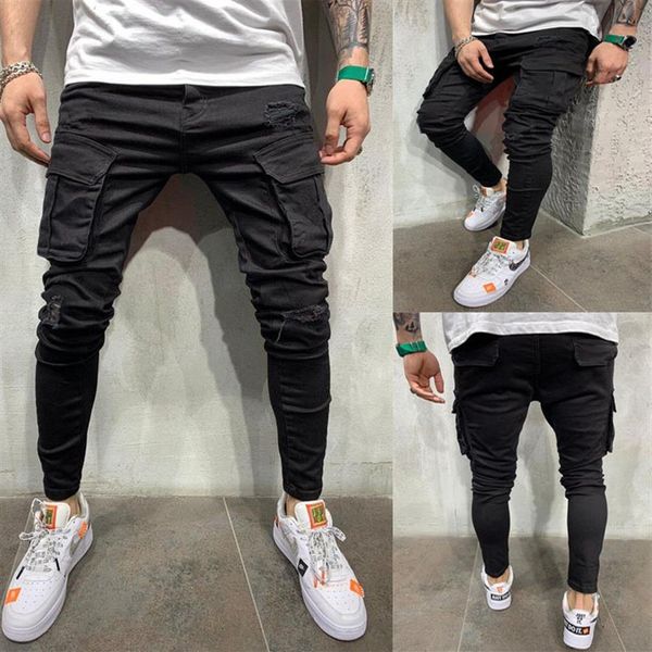 new black biker cargo jeans men multi-pocket slim fit joggers trousers mens ripped hole motorcycle streetwear denim pencil pants306d, Blue
new black biker cargo jeans men multi-pocket slim fit joggers trousers mens ripped hole motorcycle streetwear denim pencil pants306d, Blue