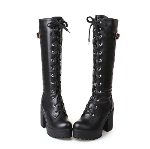 gothic square chunky block high heels riding boots women lace up thick platform rock punk cosplay knee high boots shoes5532475, Black
gothic square chunky block high heels riding boots women lace up thick platform rock punk cosplay knee high boots shoes5532475, Black