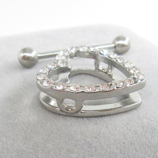 s chain nipple shield ring body jewelry nipple shield rings jewelry helix piercing barbell, Silver