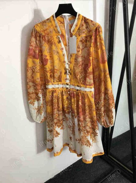 designer dresses woman temperament logo flower print v-neck waist long-sleeved dress orange summer dresses for wedding party 0912, Black;gray
designer dresses woman temperament logo flower print v-neck waist long-sleeved dress orange summer dresses for wedding party 0912, Black;gray