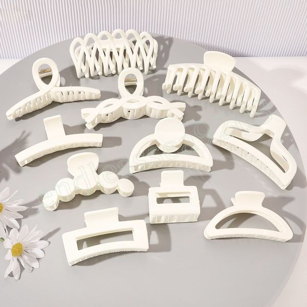 solid color white matte large hair claw clips women elegant simple acrylic hair clip hairpins barrette hair accessories, Slivery;golden
solid color white matte large hair claw clips women elegant simple acrylic hair clip hairpins barrette hair accessories, Slivery;golden
