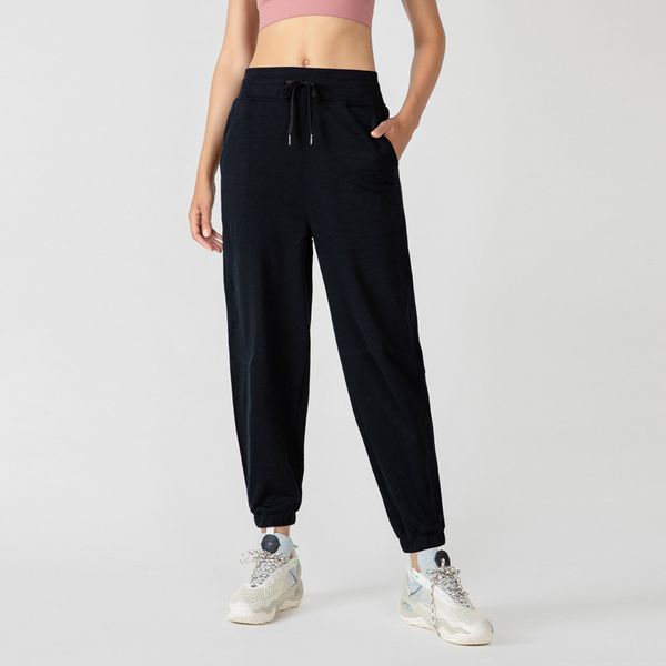 women's leggings cotton harem pants high drawcord casual relaxed fit joggers full length women trousers, Black
women's leggings cotton harem pants high drawcord casual relaxed fit joggers full length women trousers, Black