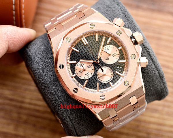 8 colors new version men watch watches 26715or 26715 41mm black dial vk quartz chronograph working 18k rose gold blue luminescent sapphire m, Slivery;brown
8 colors new version men watch watches 26715or 26715 41mm black dial vk quartz chronograph working 18k rose gold blue luminescent sapphire m, Slivery;brown