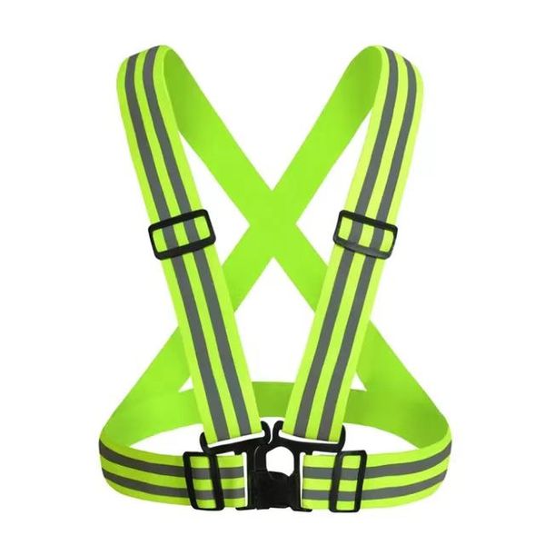 Image of Custom high stretch reflective harness adjustable for safe night riding running vest transportation reflective clothing