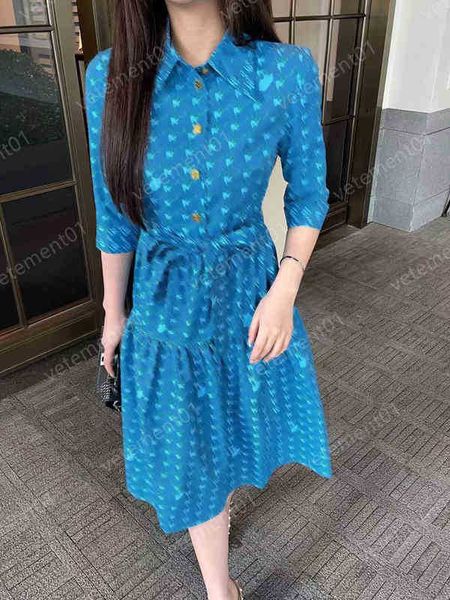 designer dresses womens blue alphabet print nipped waist lapel short sleeve dress luxury women summer dresses for wedding party 0912, Black;gray
designer dresses womens blue alphabet print nipped waist lapel short sleeve dress luxury women summer dresses for wedding party 0912, Black;gray
