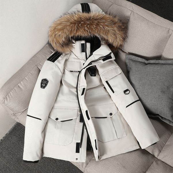 winter warm couple down jacket women's white duck down parkas coat fashion big fur collar thick snow windbreaker man, Black
winter warm couple down jacket women's white duck down parkas coat fashion big fur collar thick snow windbreaker man, Black