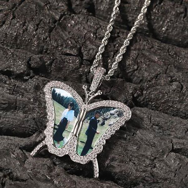 14k gold custom made memory picture p pendant necklace iced butterfly charm with 24" rope chain necklace zircon bling men women hip hop, Silver
14k gold custom made memory picture p pendant necklace iced butterfly charm with 24" rope chain necklace zircon bling men women hip hop, Silver