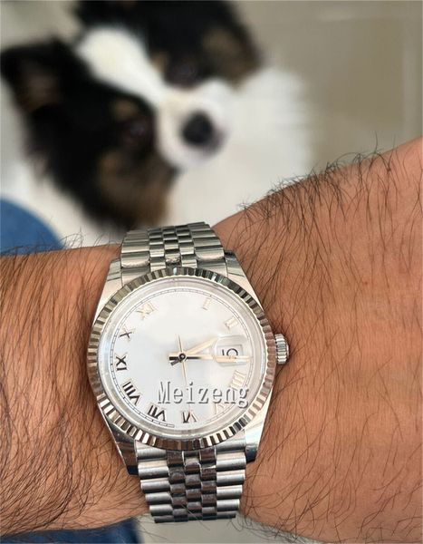 luxury wristwatch datejust 36mm white roman jubilee fluted bezel watch men's 3235 automatic watch, Slivery;brown
luxury wristwatch datejust 36mm white roman jubilee fluted bezel watch men's 3235 automatic watch, Slivery;brown