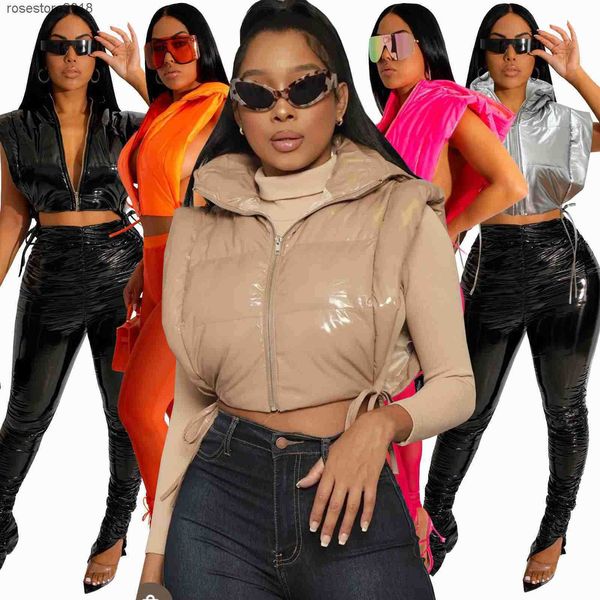 women's down parkas autumn and winter girl solid color sleeveless zipper hooded cotton vest, Black;white
women's down parkas autumn and winter girl solid color sleeveless zipper hooded cotton vest, Black;white
