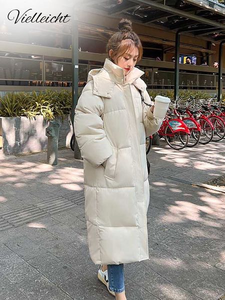 women's down parkas vielleicht korean jacket women winter x-long solid hooded thicken warm female snow wear coat padded loose clothes 2, Black
women's down parkas vielleicht korean jacket women winter x-long solid hooded thicken warm female snow wear coat padded loose clothes 2, Black