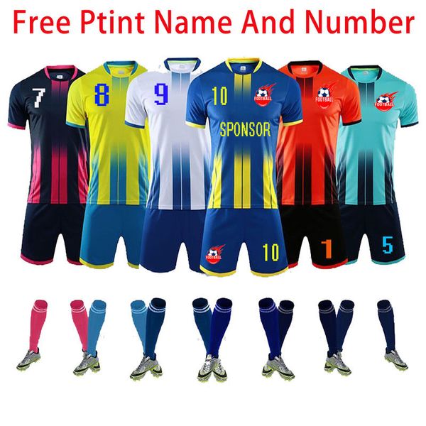 running sets kid soccer jerseys boys short sleeve football training suit jersey sportswear uniforms diy custom 221124, Black;blue
running sets kid soccer jerseys boys short sleeve football training suit jersey sportswear uniforms diy custom 221124, Black;blue