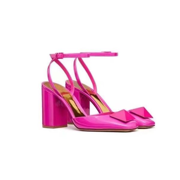 barbie pink patent leather high heel sandals dress shoes thick heel women's sandal ankle band party women luxurious designer factory sh, Black
barbie pink patent leather high heel sandals dress shoes thick heel women's sandal ankle band party women luxurious designer factory sh, Black