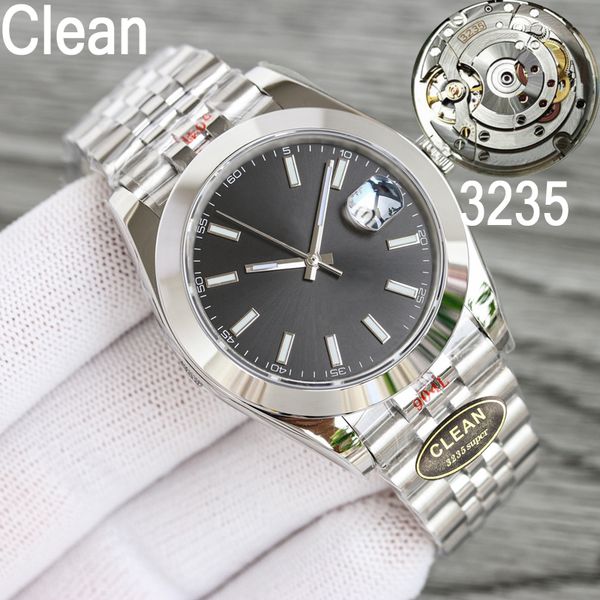 clean factory mens luxury watch v11 silver case grey dial automatic 126331 sapphire glass datejust eta3235 mechanical waterproof watches 904, Slivery;brown
clean factory mens luxury watch v11 silver case grey dial automatic 126331 sapphire glass datejust eta3235 mechanical waterproof watches 904, Slivery;brown