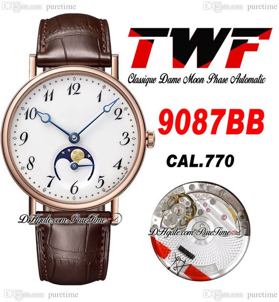 twf classique dame 9087bb a770 automatic mens watch moon phases rose gold white textured dial number markers brown leather strap super editi, Slivery;brown
twf classique dame 9087bb a770 automatic mens watch moon phases rose gold white textured dial number markers brown leather strap super editi, Slivery;brown