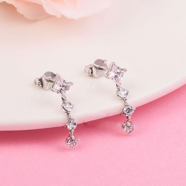 925 sterling silver sparkling round & square dangle drop earrings fits european pandora style jewelry fashion earrings
925 sterling silver sparkling round & square dangle drop earrings fits european pandora style jewelry fashion earrings