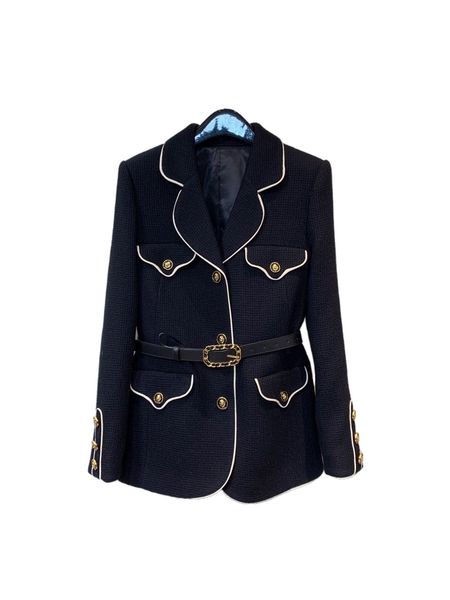 autumn and winter 22 new black noble temperament slim coat medium long, Black;brown
autumn and winter 22 new black noble temperament slim coat medium long, Black;brown