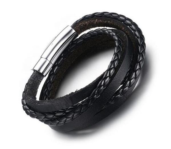 jewelry fashion new handmade mens black braided real leather bracelet multistrand genuine leather wristband rope woven bracelets men5150454, Silver
jewelry fashion new handmade mens black braided real leather bracelet multistrand genuine leather wristband rope woven bracelets men5150454, Silver