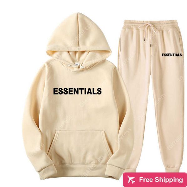 fw22 fall winter men women 2 pcs sets of hoodies pants essentials suit letter print jogging street couple sweatshirt, Black
fw22 fall winter men women 2 pcs sets of hoodies pants essentials suit letter print jogging street couple sweatshirt, Black