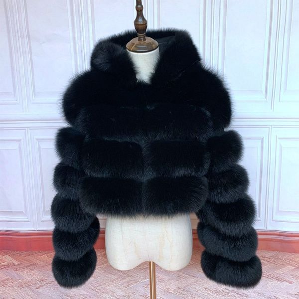 women's fur faux 100%winter women real coat thick warm full sleeves natural fashion hooded short jacket 221124, Black
women's fur faux 100%winter women real coat thick warm full sleeves natural fashion hooded short jacket 221124, Black