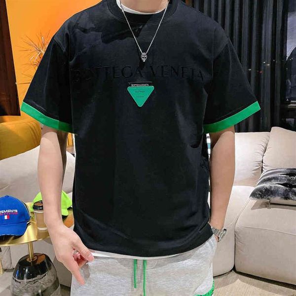 hip hop brand bv green printed letters fake two short sleeve bottega v t-shirts early spring triangle casual round neck splicing h2531, White;black
hip hop brand bv green printed letters fake two short sleeve bottega v t-shirts early spring triangle casual round neck splicing h2531, White;black