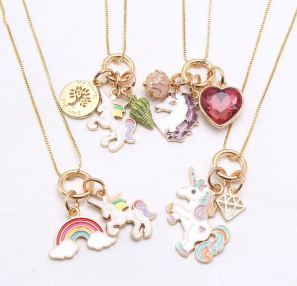 baby kids necklaces cartoon unicorn rainbow tree heart pendant alloy design fashion girls charms chain necklace children jewelry for party g, Silver
baby kids necklaces cartoon unicorn rainbow tree heart pendant alloy design fashion girls charms chain necklace children jewelry for party g, Silver