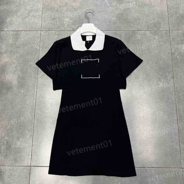 women dress fashion lapel chest logo print hollow-carved design dresses luxury comfortable designer dresses womens 0912, Black;gray
women dress fashion lapel chest logo print hollow-carved design dresses luxury comfortable designer dresses womens 0912, Black;gray