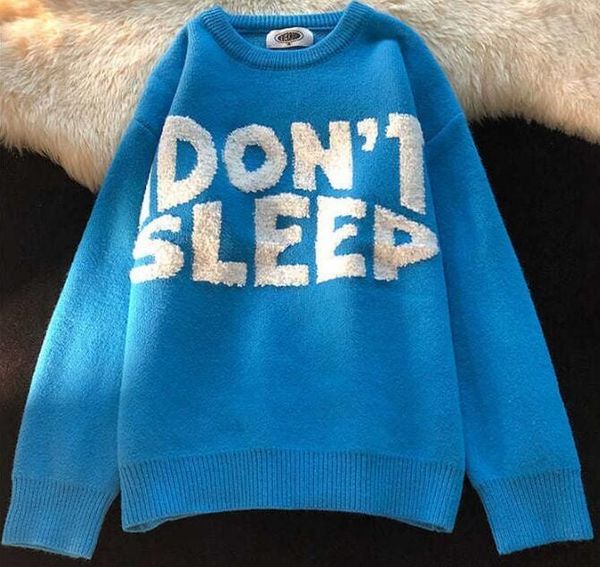 2023 sweaters american retro o neck sweater boys autumn winter loose knit trend letter embroidery lovers pullover cool punk streetwear 22092, White;black
2023 sweaters american retro o neck sweater boys autumn winter loose knit trend letter embroidery lovers pullover cool punk streetwear 22092, White;black