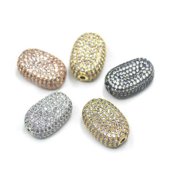 5pcs luxury rounded rectangle metal beads paved real cz zircon for women diy jewelry making necklace bracelet 14x20mm, Black
5pcs luxury rounded rectangle metal beads paved real cz zircon for women diy jewelry making necklace bracelet 14x20mm, Black